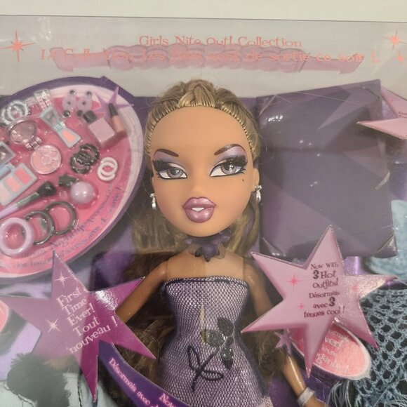 RARE 2004 Bratz Girls Night Out Yasmin New in Box Canadian Binlingual Box - Picture 7 of 10
